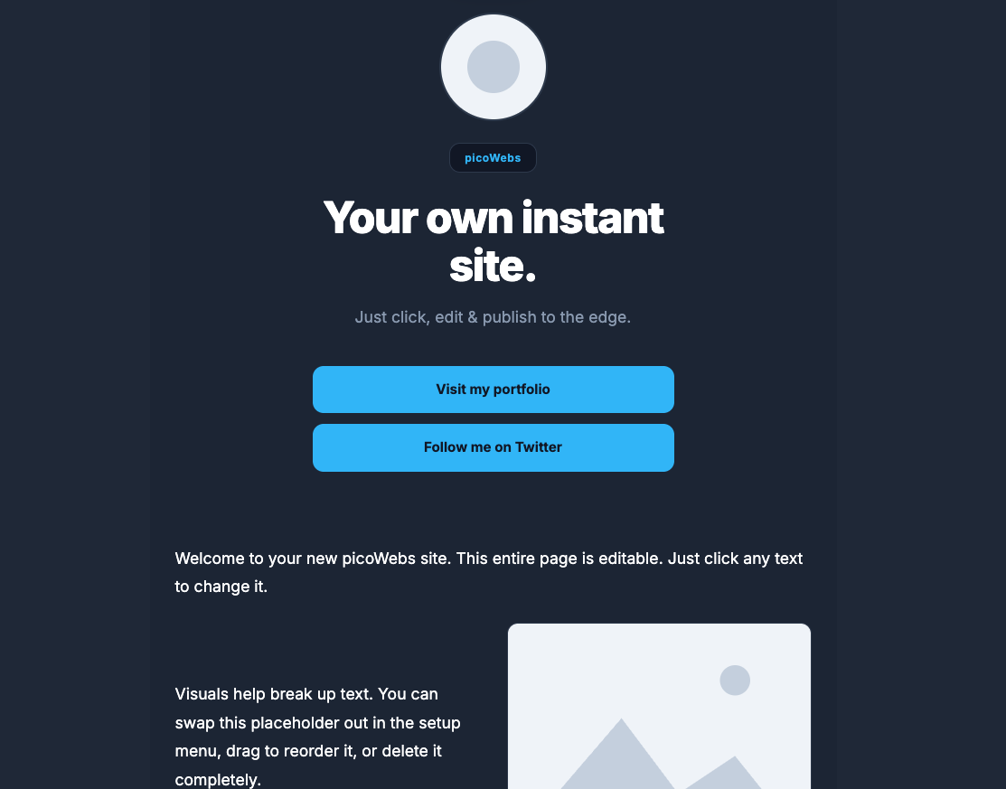 picoWebs Builder UI